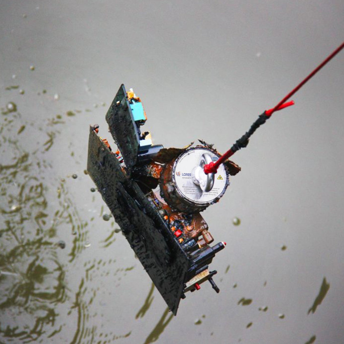 Fishing Magnet 550lb - Strong Neodymium Salvage Magnet with Eyebolt, Powerful Rare Earth Magnet for Magnet Fishing with a Magnetic Pulling Force of 550 Pounds ( 250 KG )