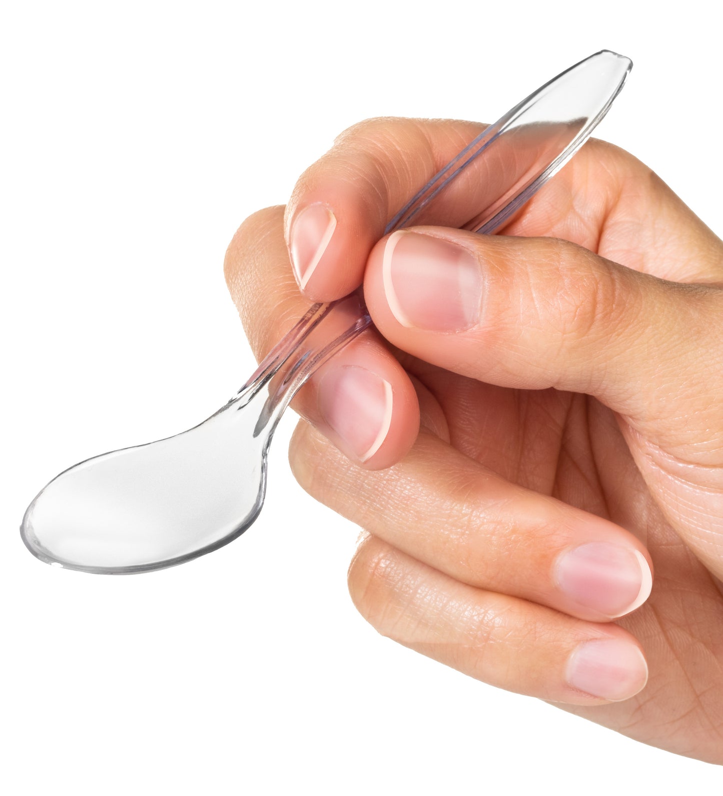 Disposable Plastic Spoons 5 Inch Clear - Dessert Spoons for Ice Cream, Mini Spoons for Tasting, Sampling, Appetizers, Parties, Small Catering Supplies