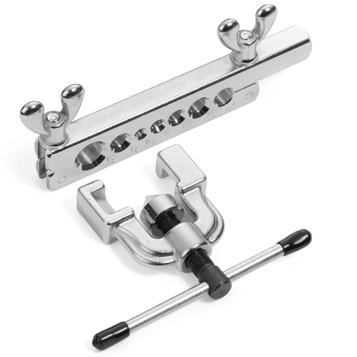 Brake Line Flaring Tool Kit with Swaging Tool Set for 45° Single Flares on Copper, Aluminum, Brass, and Soft Steel Lines, Professional Repair and Replacement