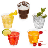 5 oz. Hard Plastic Disposable Cups, 96 Count, Clear, Heavy Duty, Food Grade, and Recyclable for Party Cocktails, Drinks, and Desserts