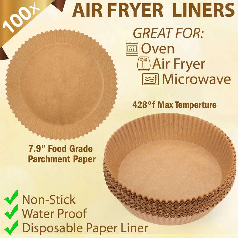 Air Fryer Parchment Paper,Air Fryer Liners,Disposable Liners,Oven,  Microwave, and Air fryer Compatible with 5 to 7 Quart