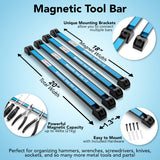 Magnetic Tool Holder 18 Inch, Set Of 4 Magnetic Tool Bars, Heavy-Duty Metal Magnet Strip Tool Organizers Rack for Screwdrivers, Pliers, Wrenches, Knives with Wall Mount Brackets and Screws