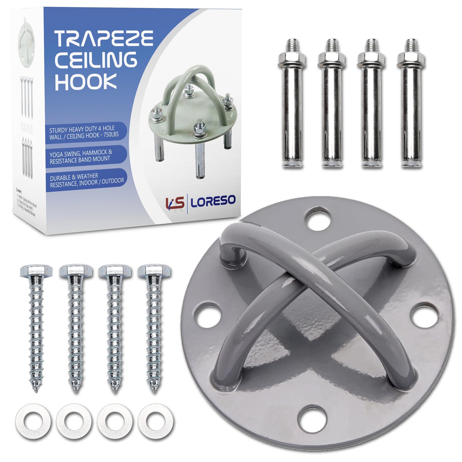 LORESO Wall Ceiling Anchor Heavy Duty Mount Bracket for Trapeze