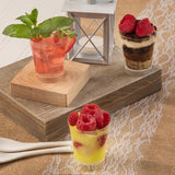Dessert Cups - Round Clear Plastic Disposable Shooter Cups for Serving Desserts, Fruits & Appetizers - Elegant Mini Circular Cups for Parties, Weddings, Sampling, Tasting - Reusable