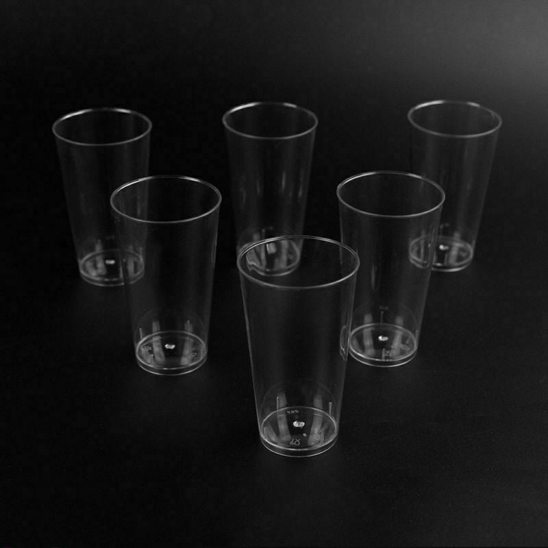 Tall Tumbler Shot, Mini Shooter Round Dessert Cups Clear Plastic Reusable Re-washable for Tasting Party, Small Round Shooters Appetizer Cup